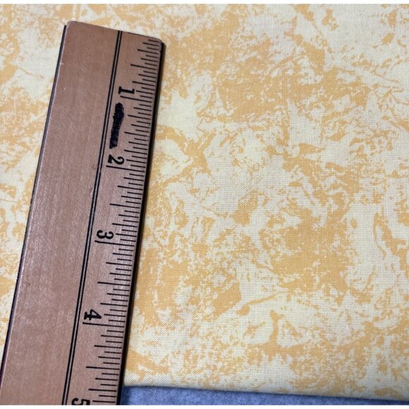 Yellow & White Marbled Cotton Fabric 1/2 yard x 44" for Sewing & Crafts - Picture 3 of 4